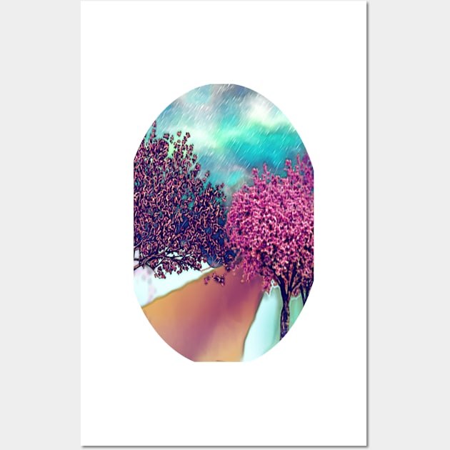 Cherry Blossom Trees Wall Art by RoxanneG